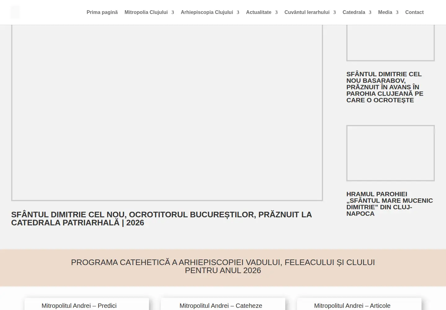 Screenshot of mitropolia-clujului.ro