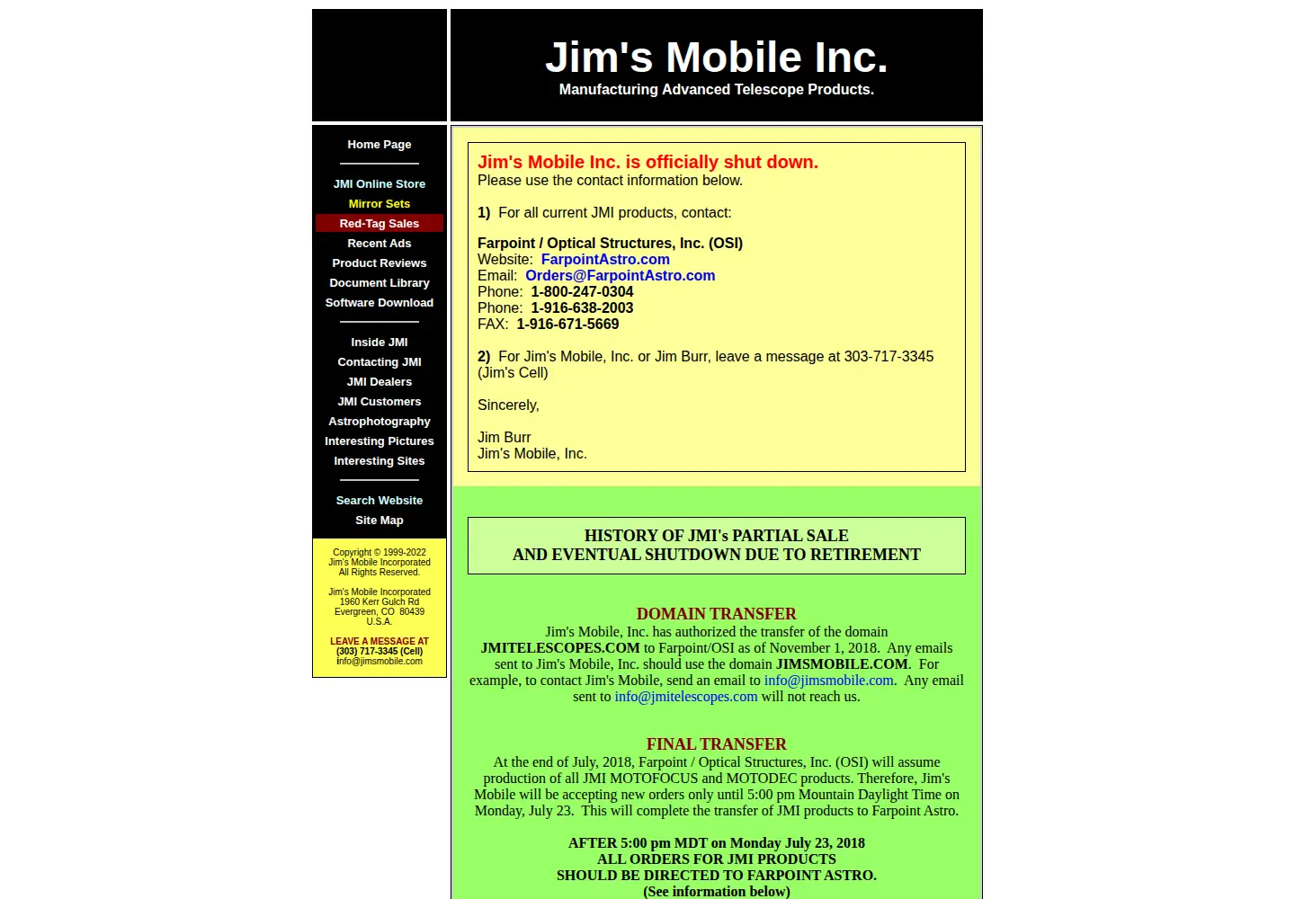 Screenshot of jimsmobile.com