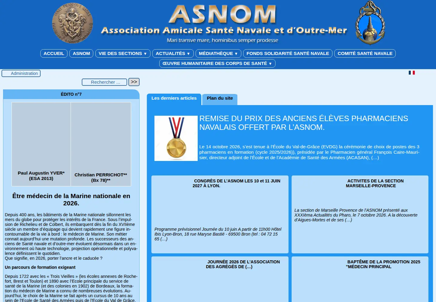 Screenshot of asnom.org