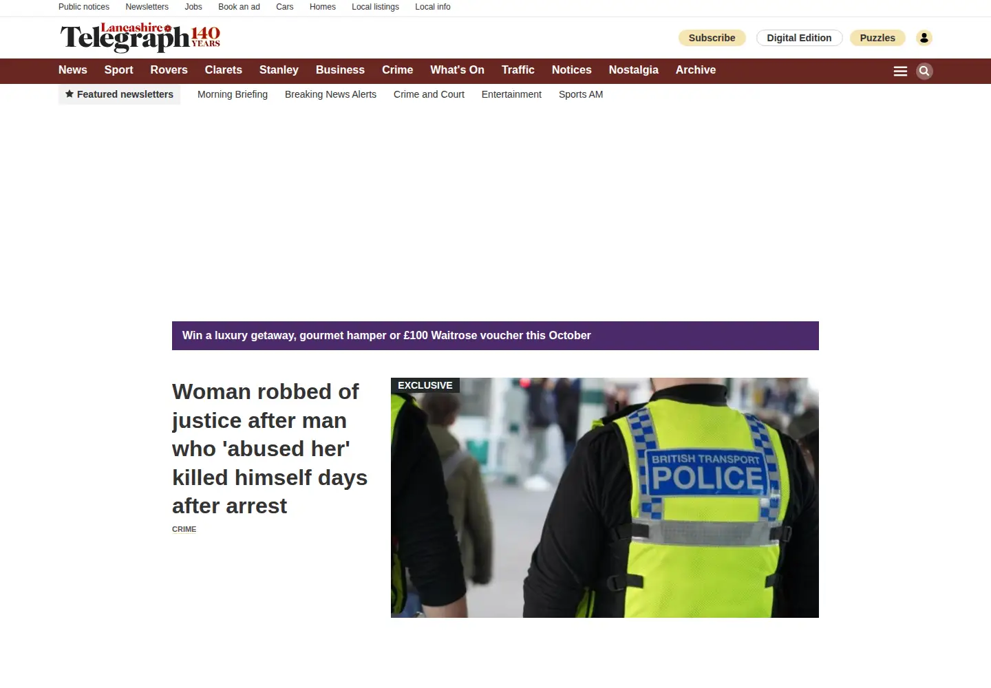 Screenshot of chorleycitizen.co.uk