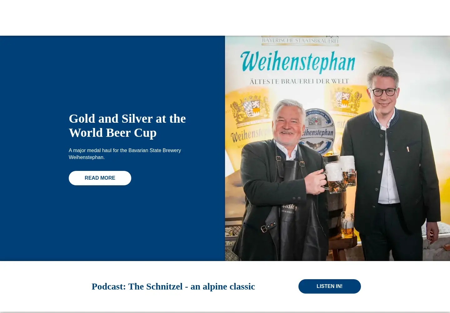 Captured homepage of weihenstephaner.com in the current scan