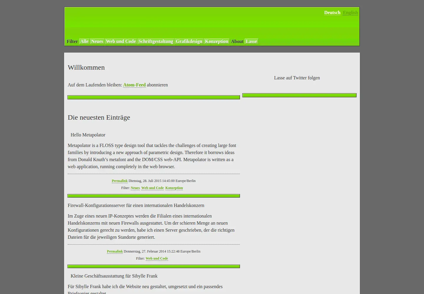 Captured homepage of graphicore.de in the current scan