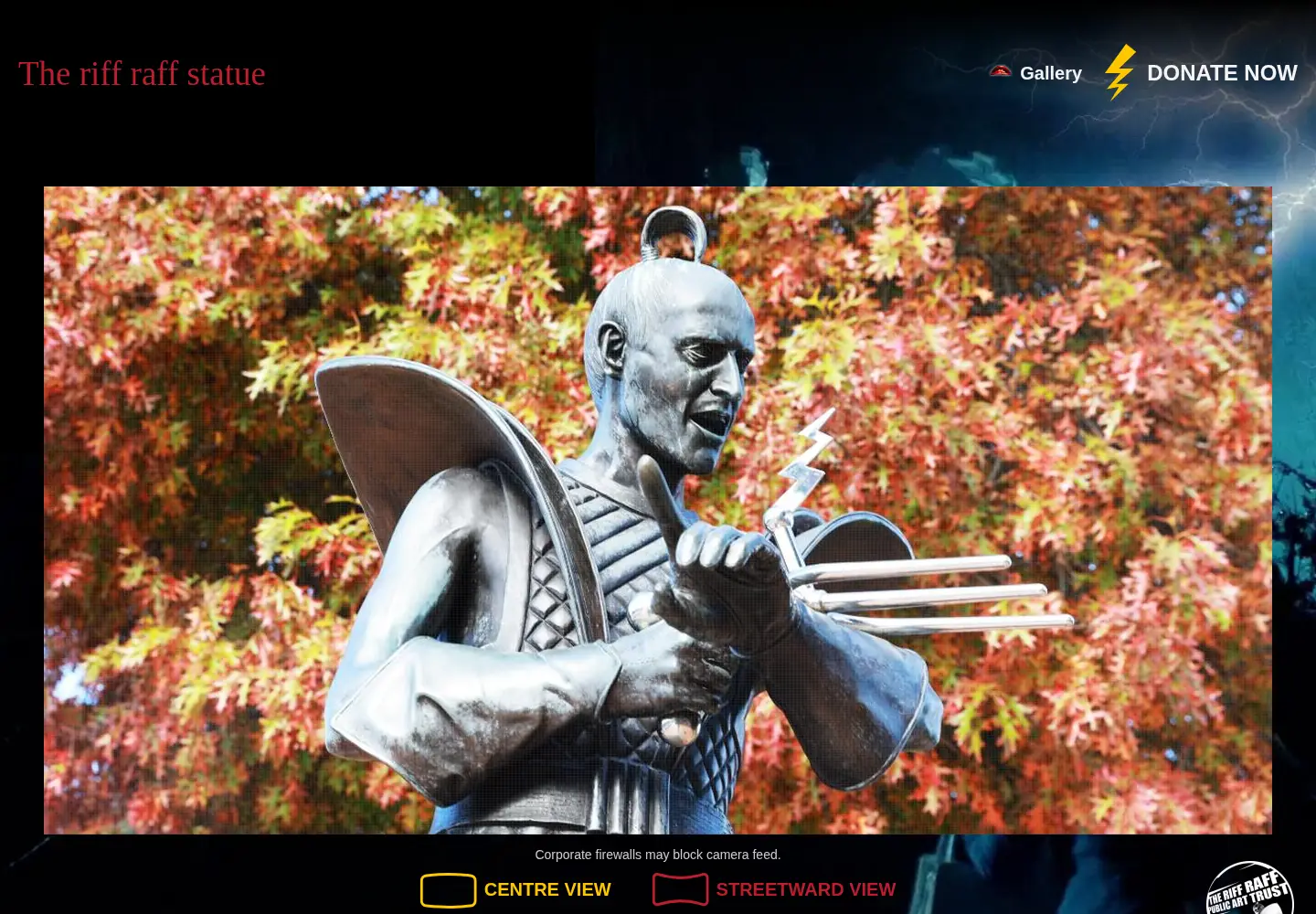 Screenshot of riffraffstatue.org