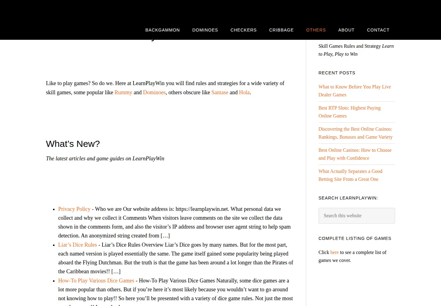 Screenshot of learnplaywin.net