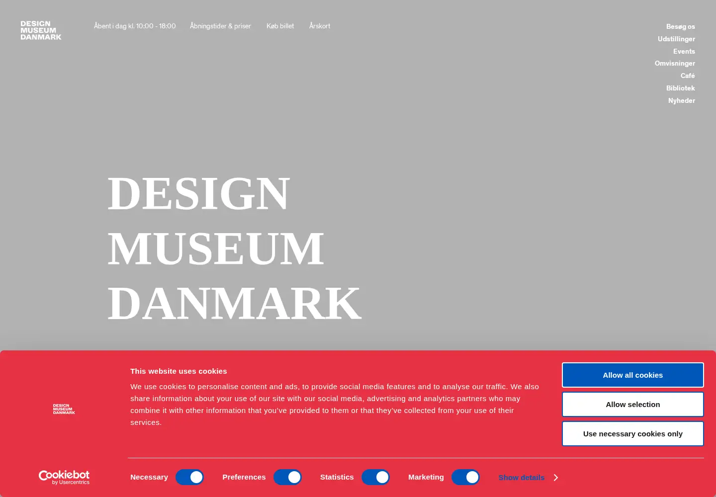 Screenshot of kunstindustrimuseet.dk