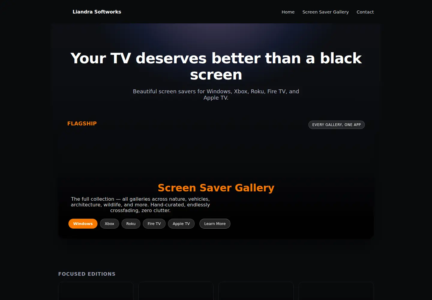 Screenshot of liandrasoftworks.com