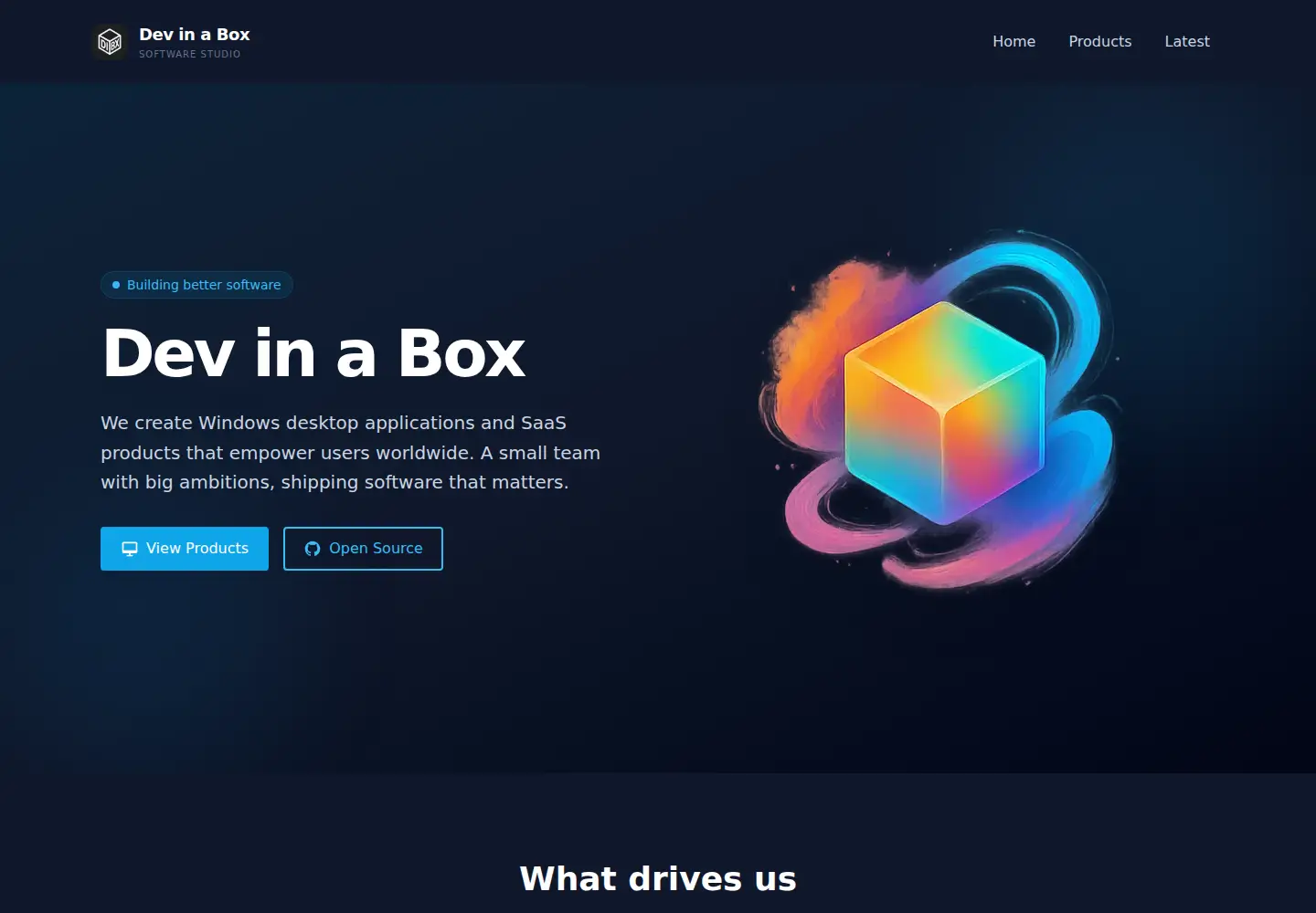 Screenshot of devinabox.dev