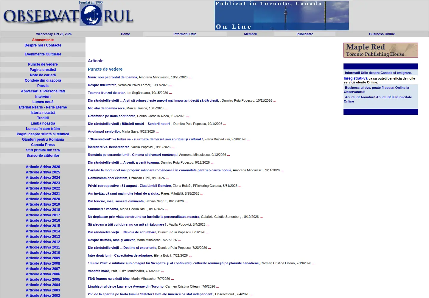 Screenshot of observatorul.com