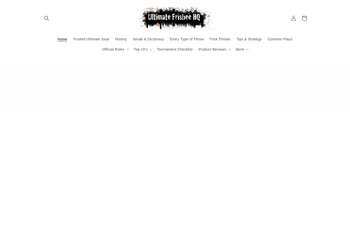 Captured homepage of ultimatefrisbeehq.com in the current scan