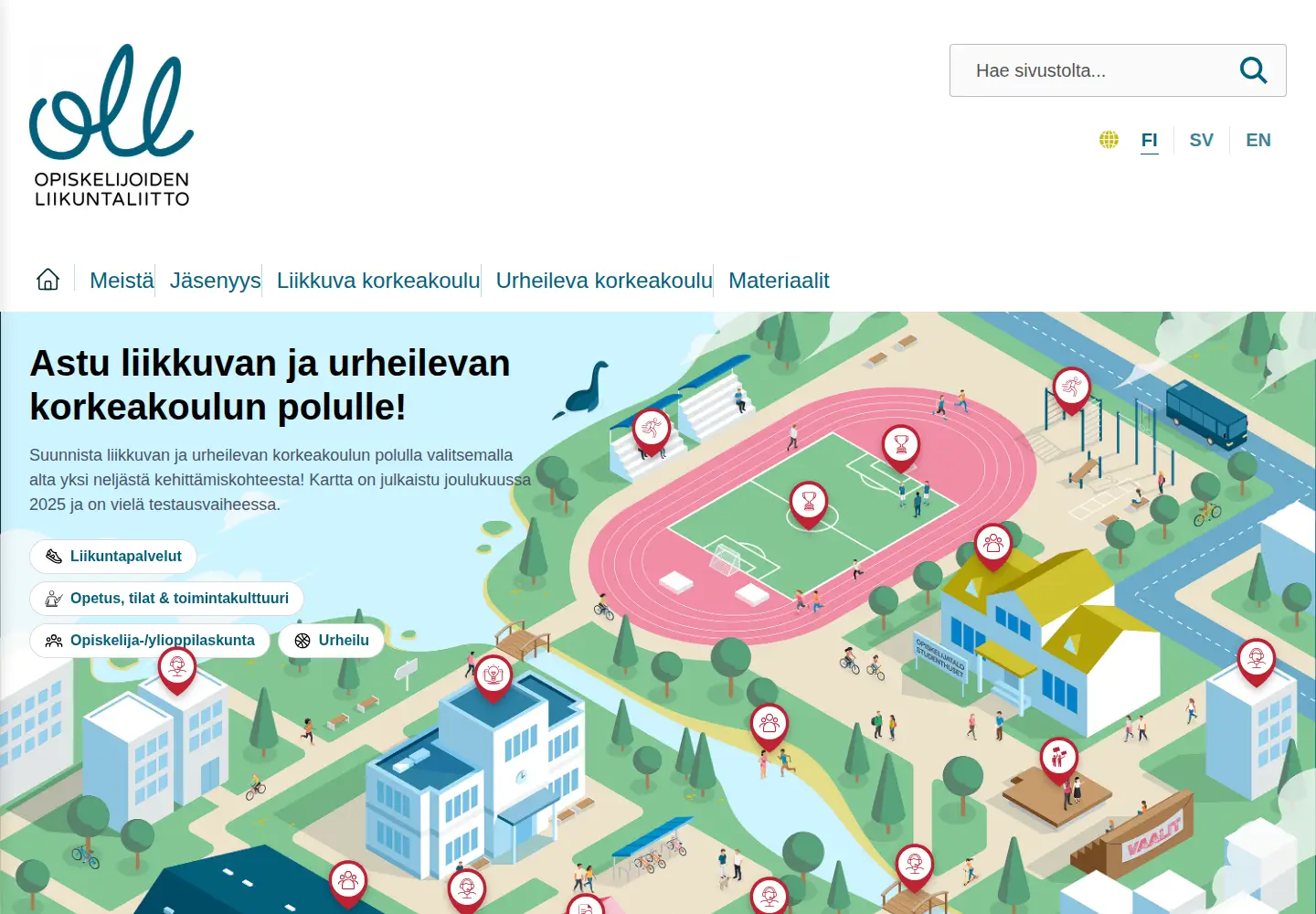 Captured homepage of oll.fi in the current scan