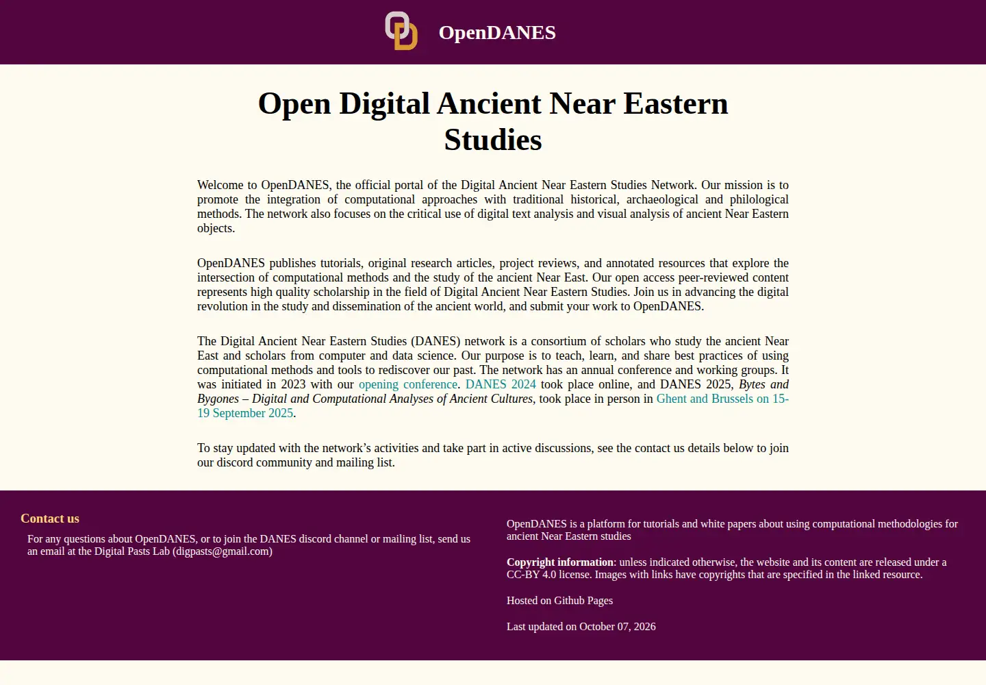 Screenshot of opendanes.org