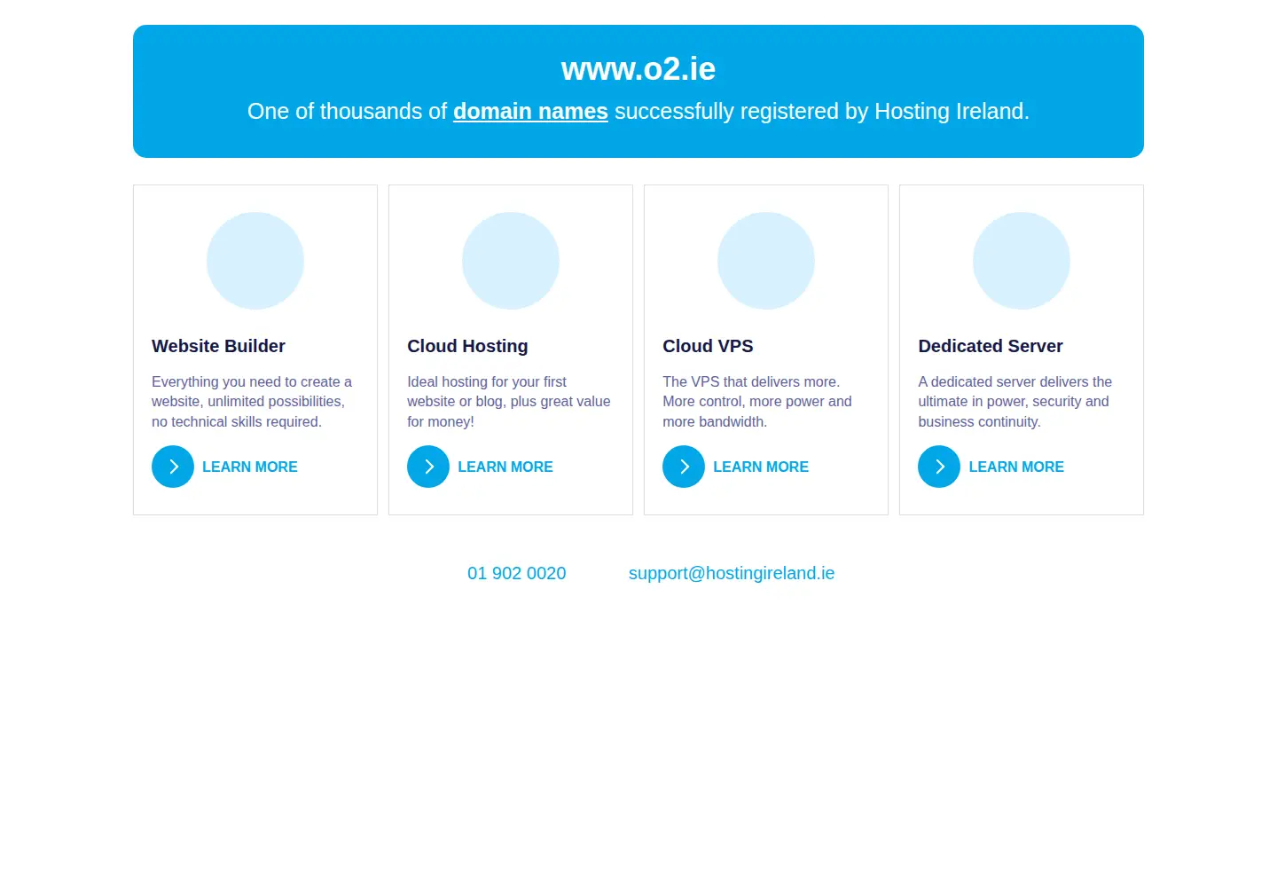 Captured homepage of o2.ie in the current scan