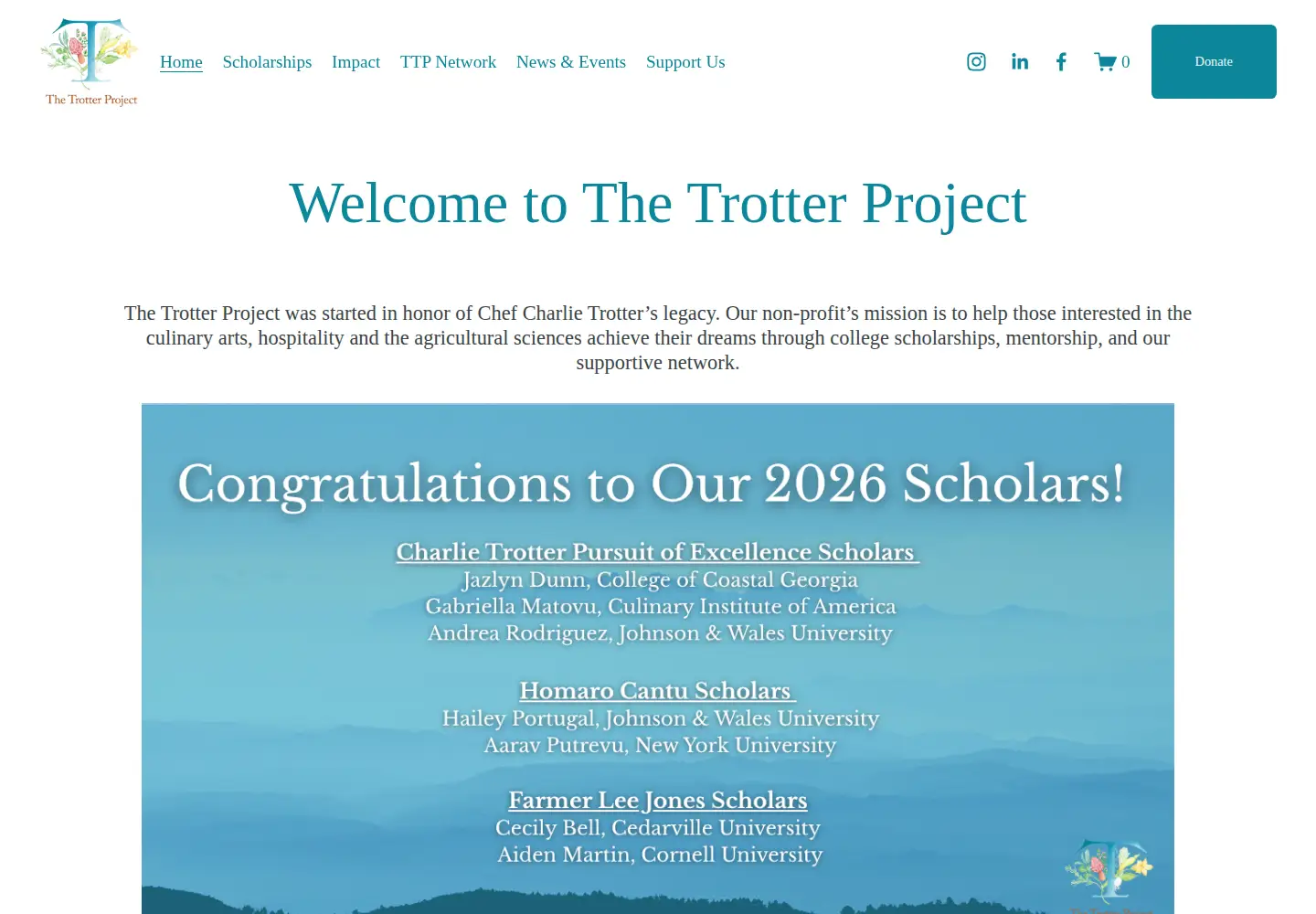Screenshot of thetrotterproject.org