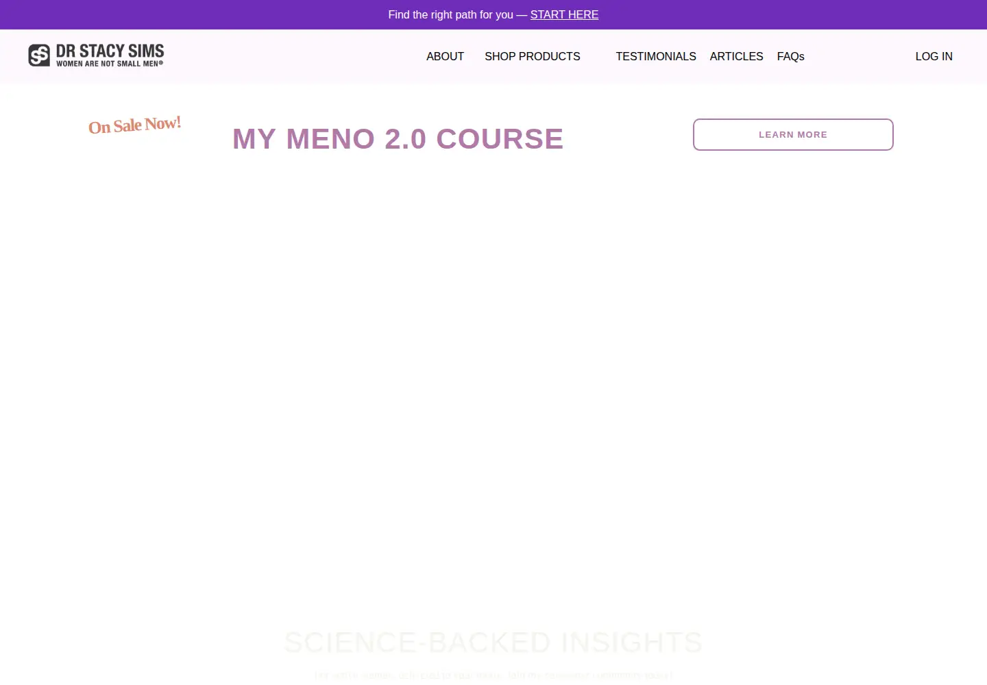 Screenshot of drstacysims.com