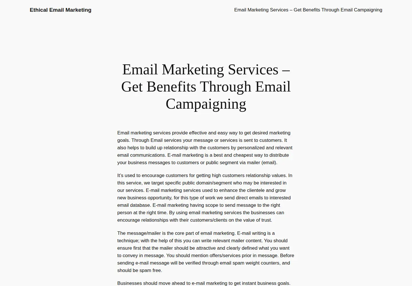 Captured homepage of donotmail.org in the current scan
