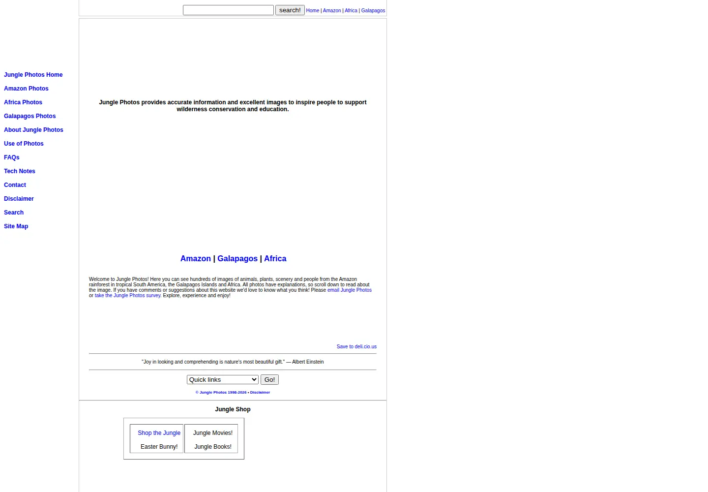 Screenshot of junglephotos.com