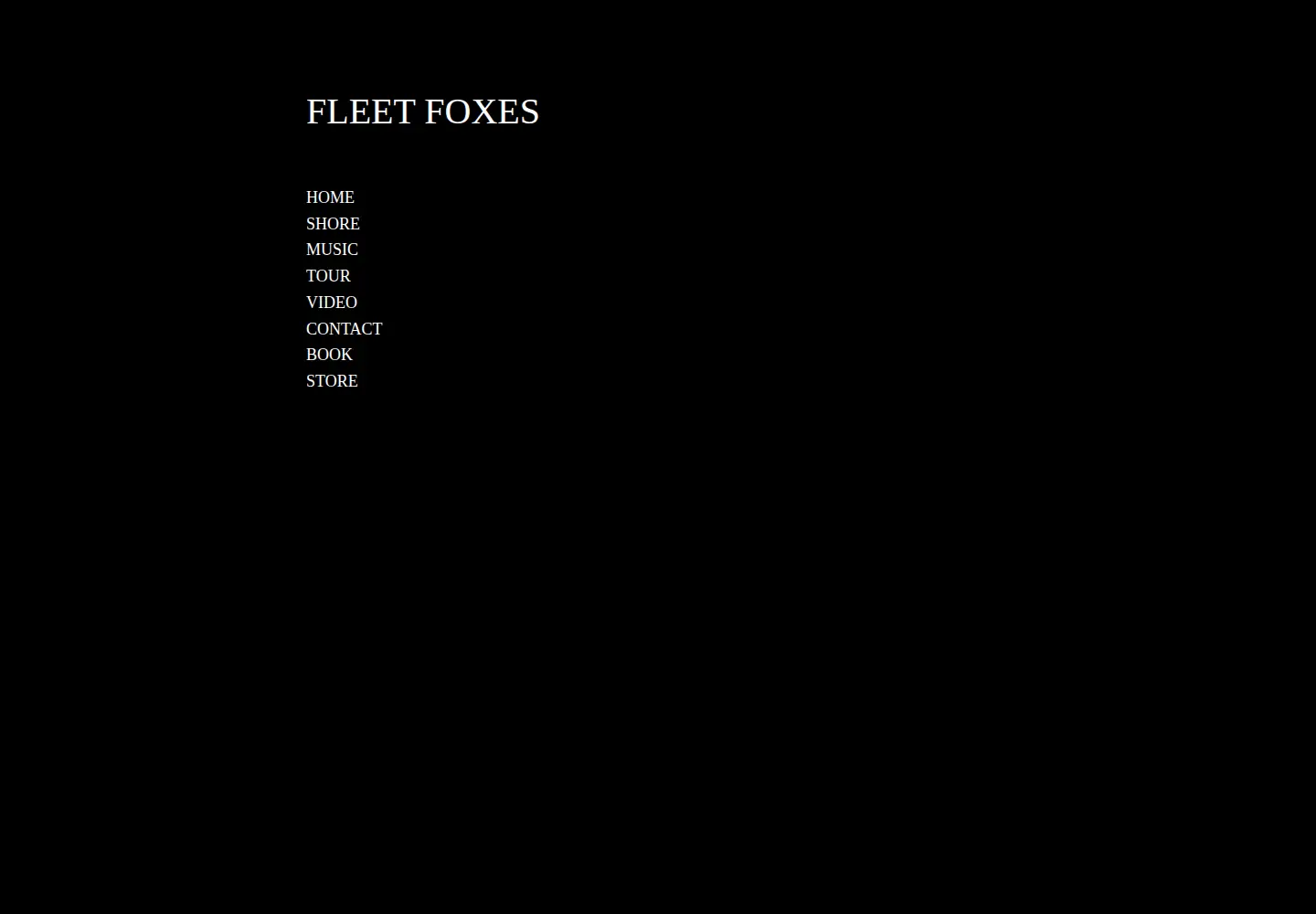 Screenshot of fleetfoxes.com