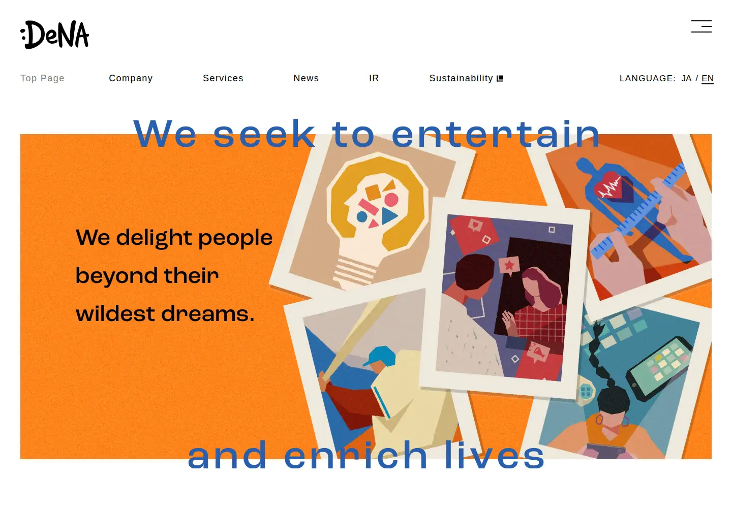 Screenshot of dena.com