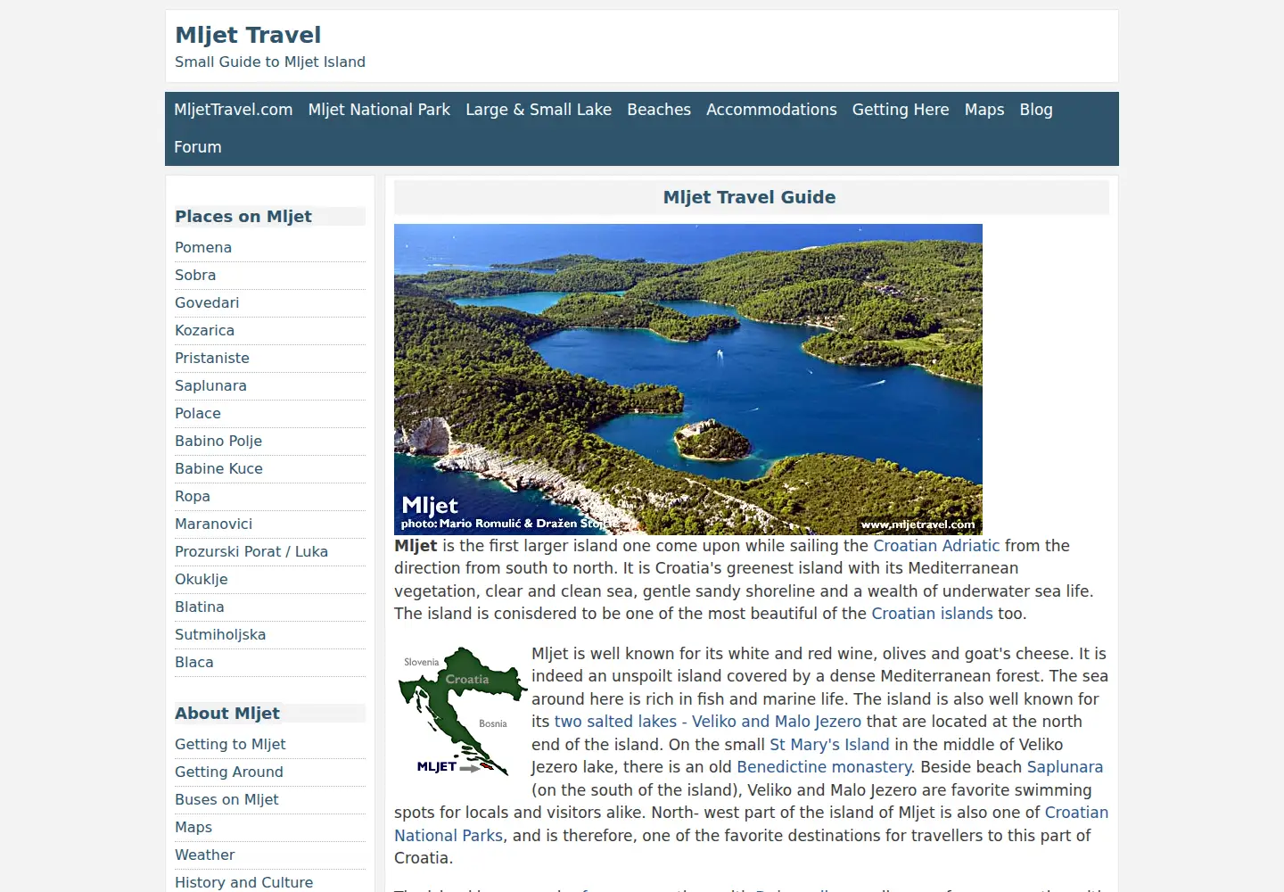 Screenshot of mljettravel.com