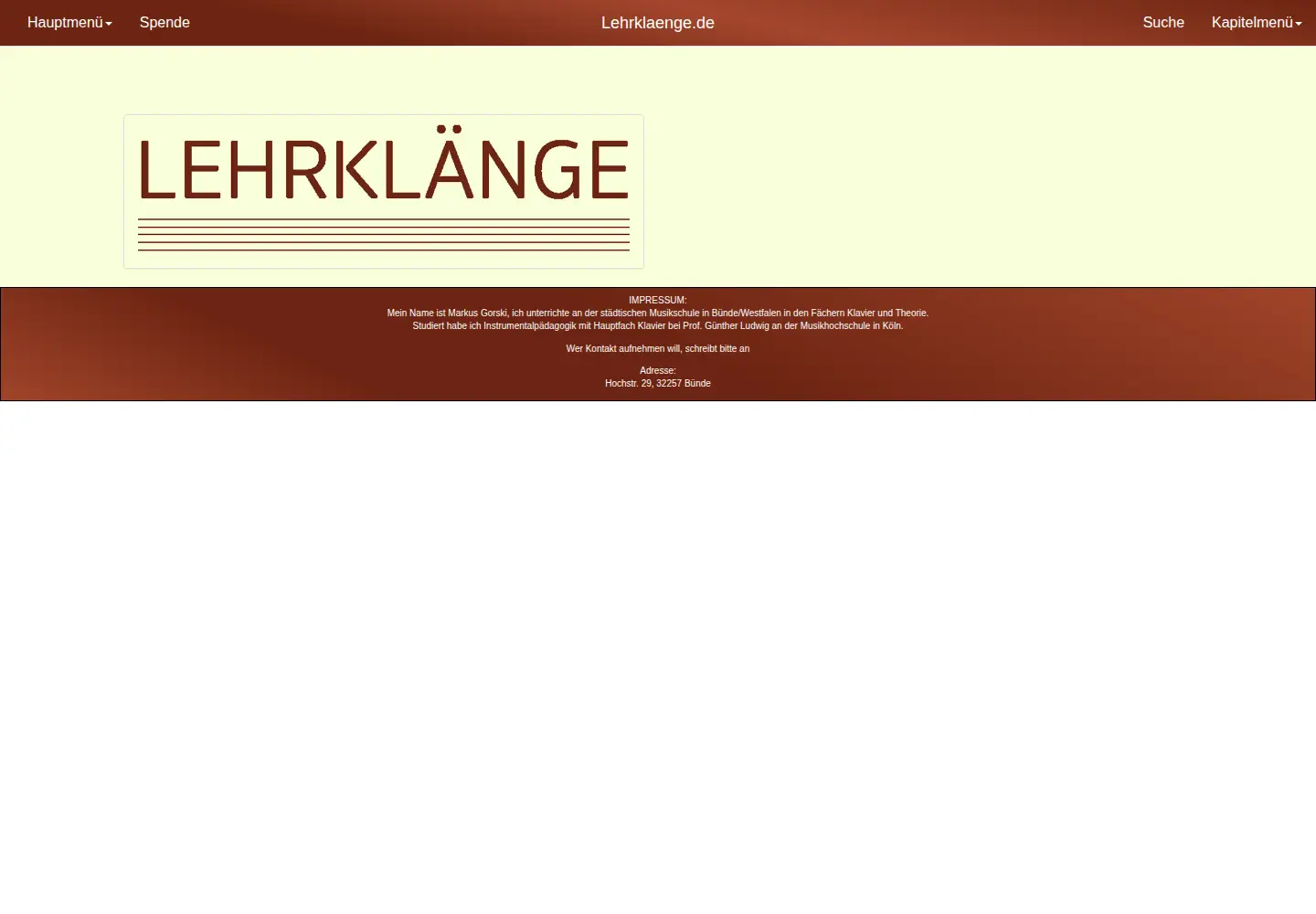 Screenshot of lehrklaenge.de