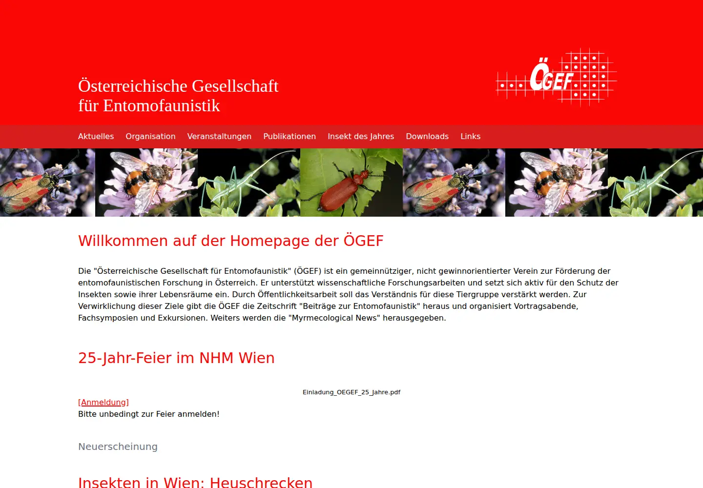 Screenshot of oegef.at