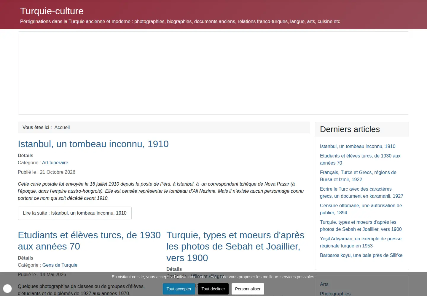 Screenshot of turquie-culture.fr