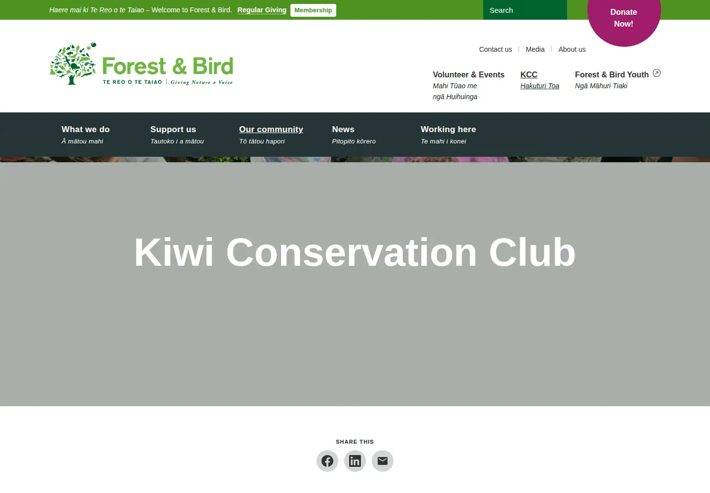 Screenshot of kcc.org.nz