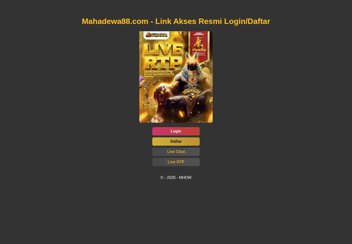 Captured homepage of thundercatslair.org in the current scan