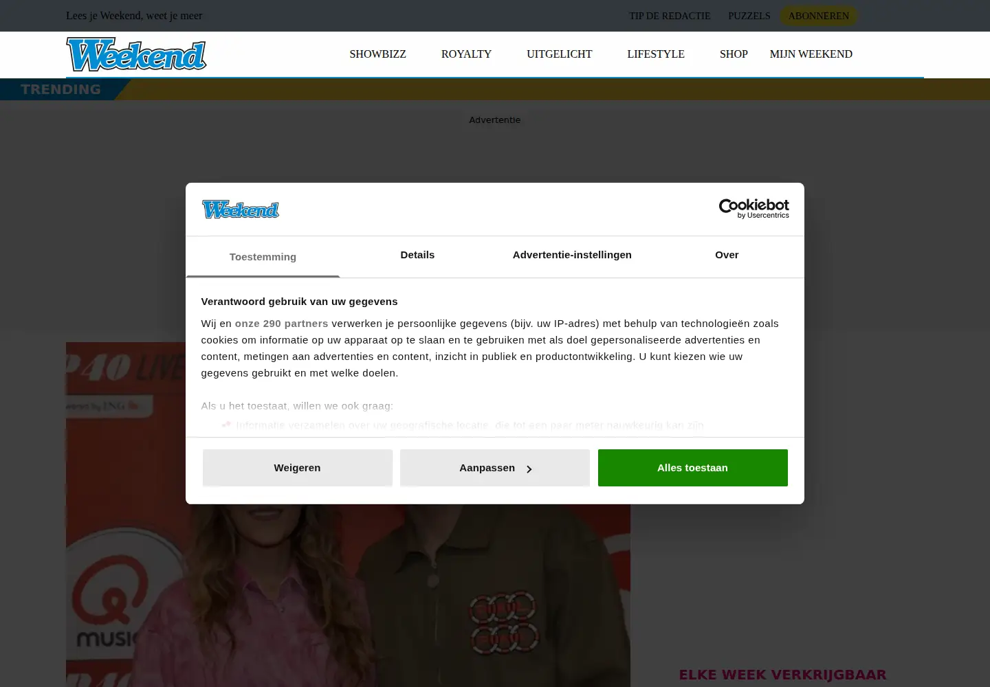 Screenshot of weekend-online.nl