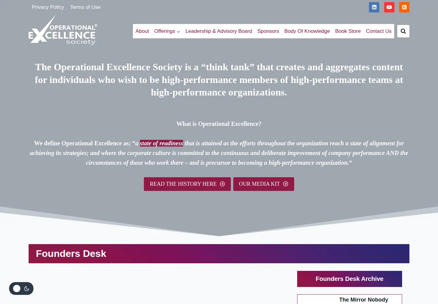 Screenshot of opexsociety.org
