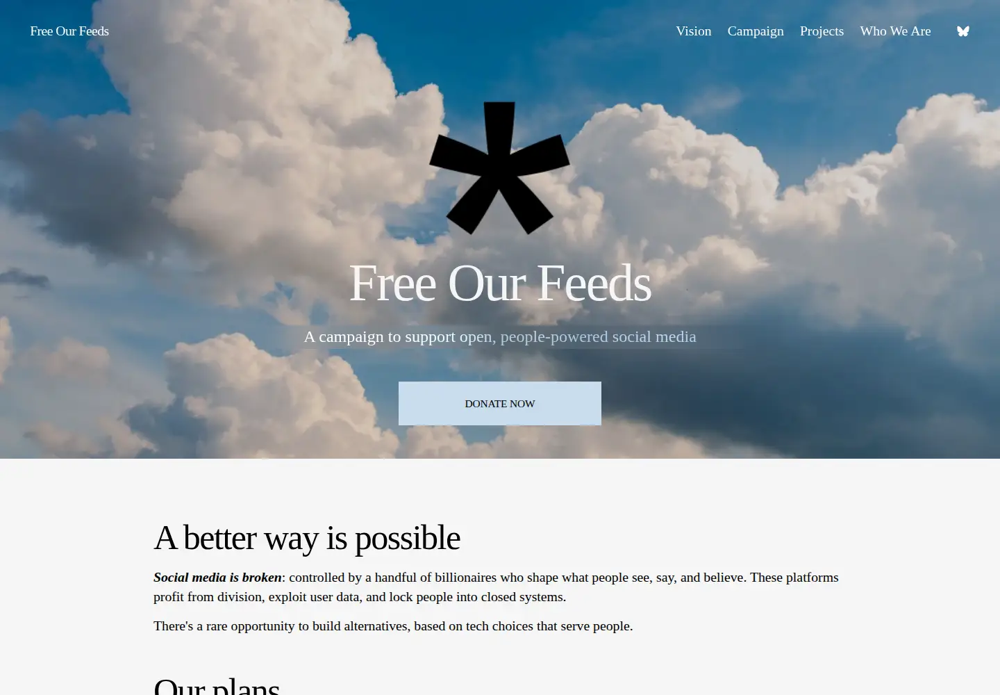 Screenshot of freeourfeeds.com