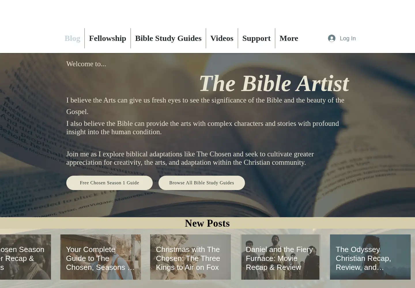 Screenshot of thebibleartist.com