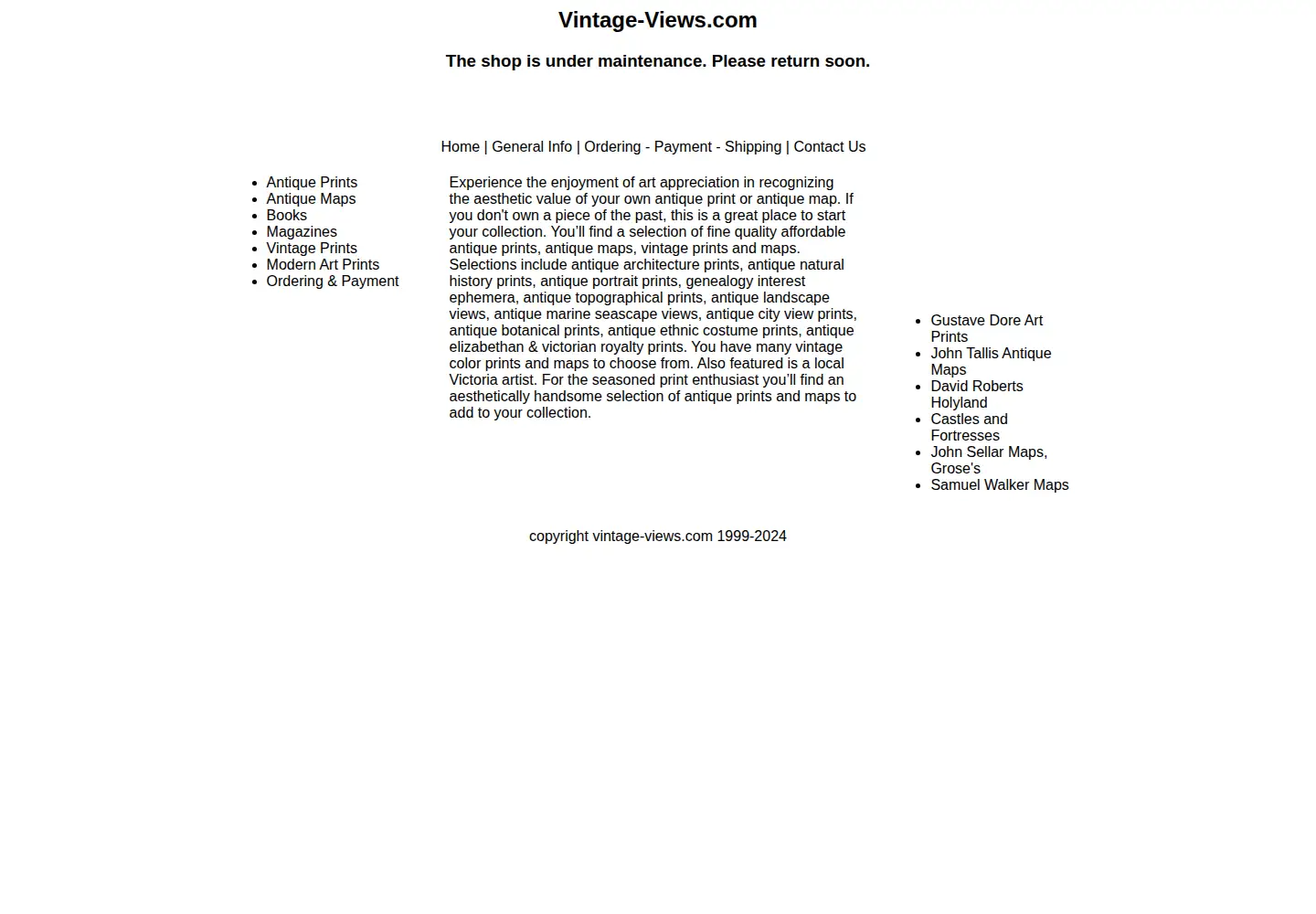 Screenshot of vintage-views.com