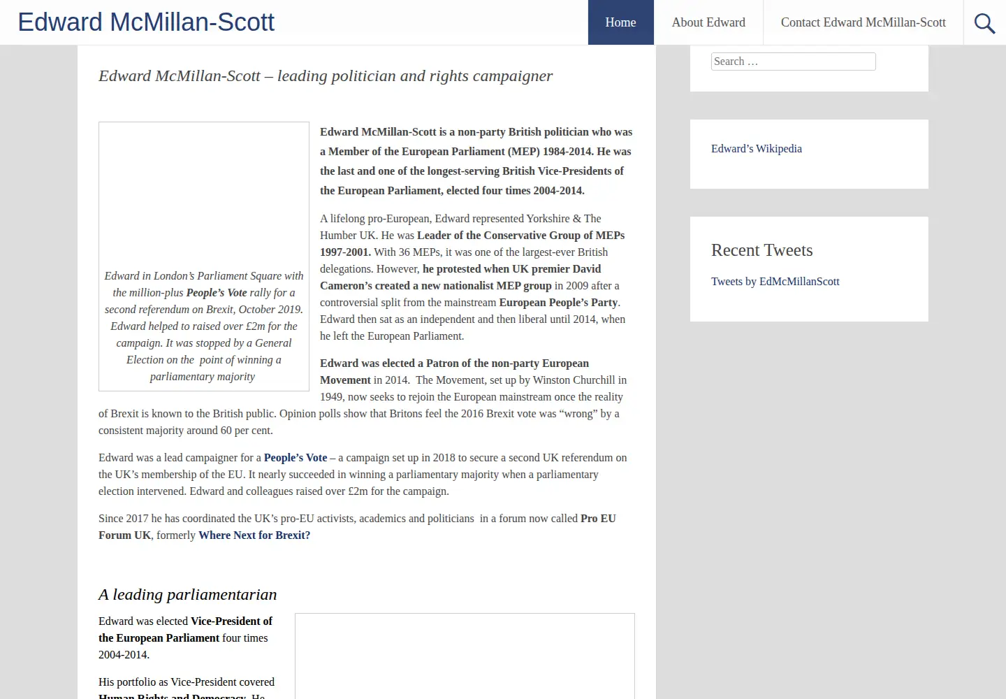 Captured homepage of emcmillanscott.com in the current scan