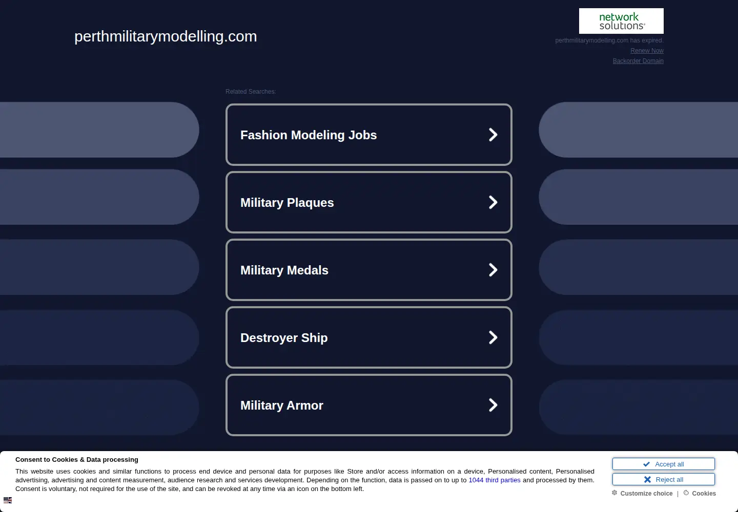 Screenshot of perthmilitarymodelling.com