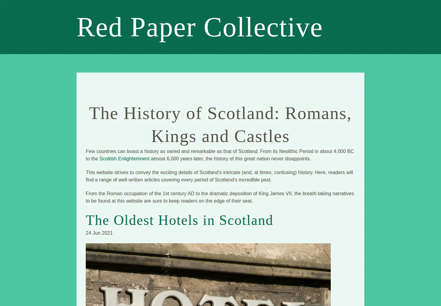 Screenshot of redpaper.net