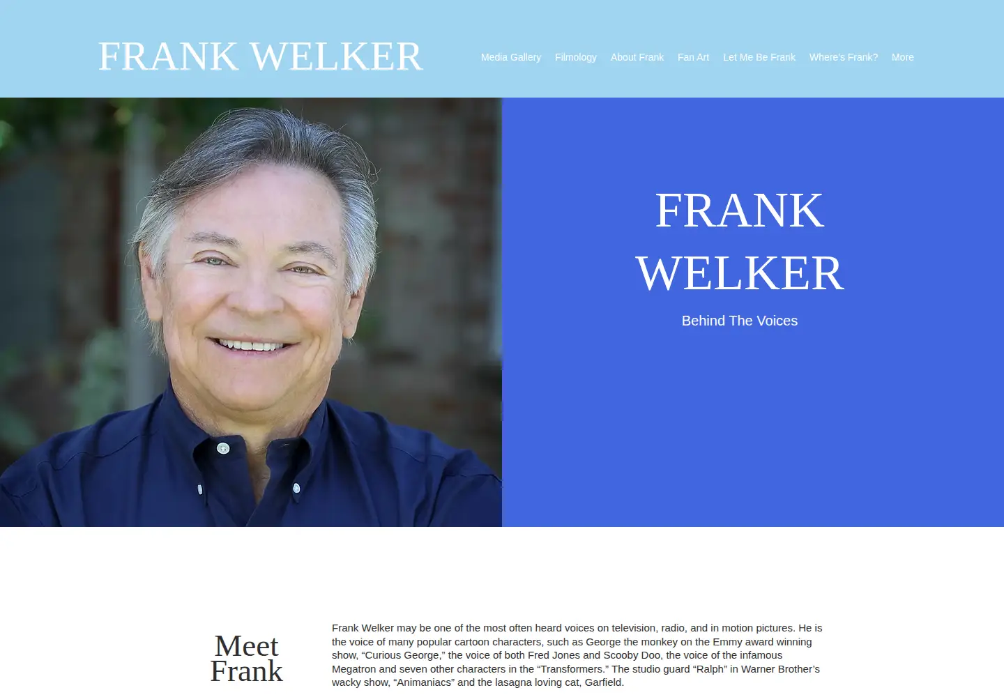 Screenshot of frankwelker.net