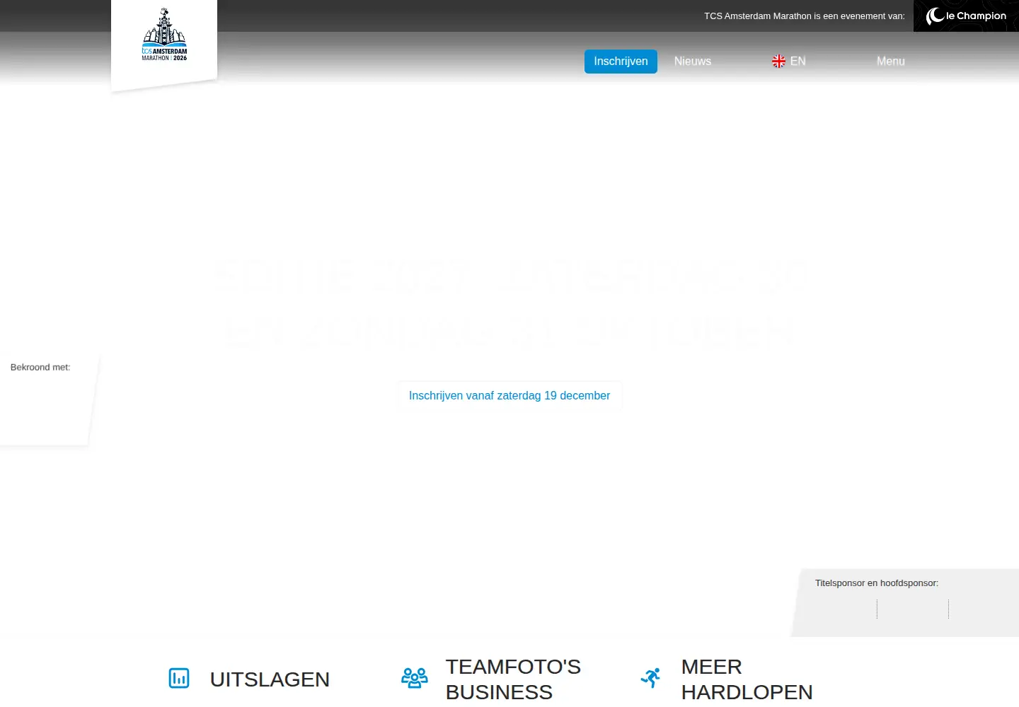 Screenshot of amsterdammarathon.nl