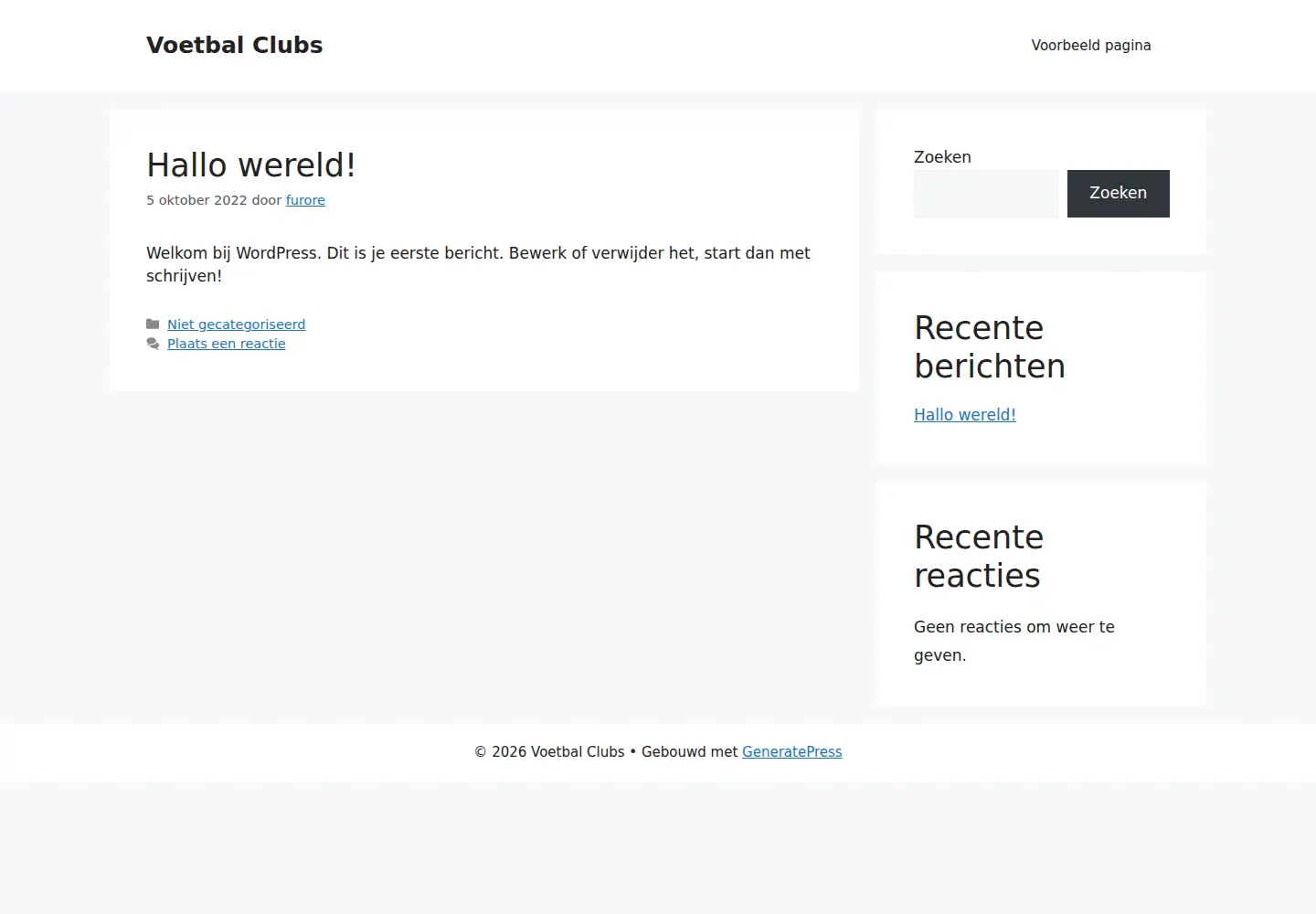 Screenshot of voetbal-clubs.nl