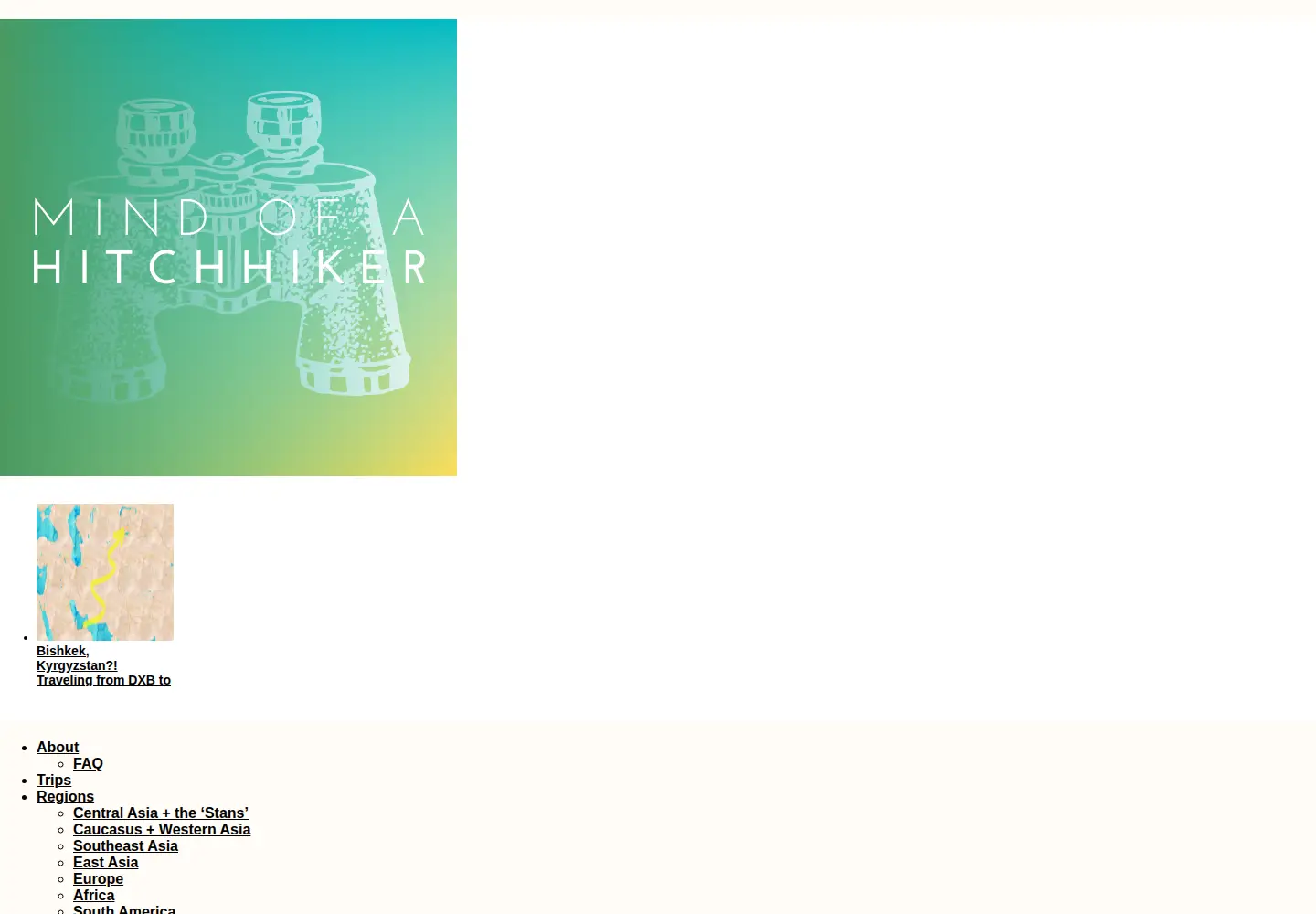 Screenshot of mindofahitchhiker.com