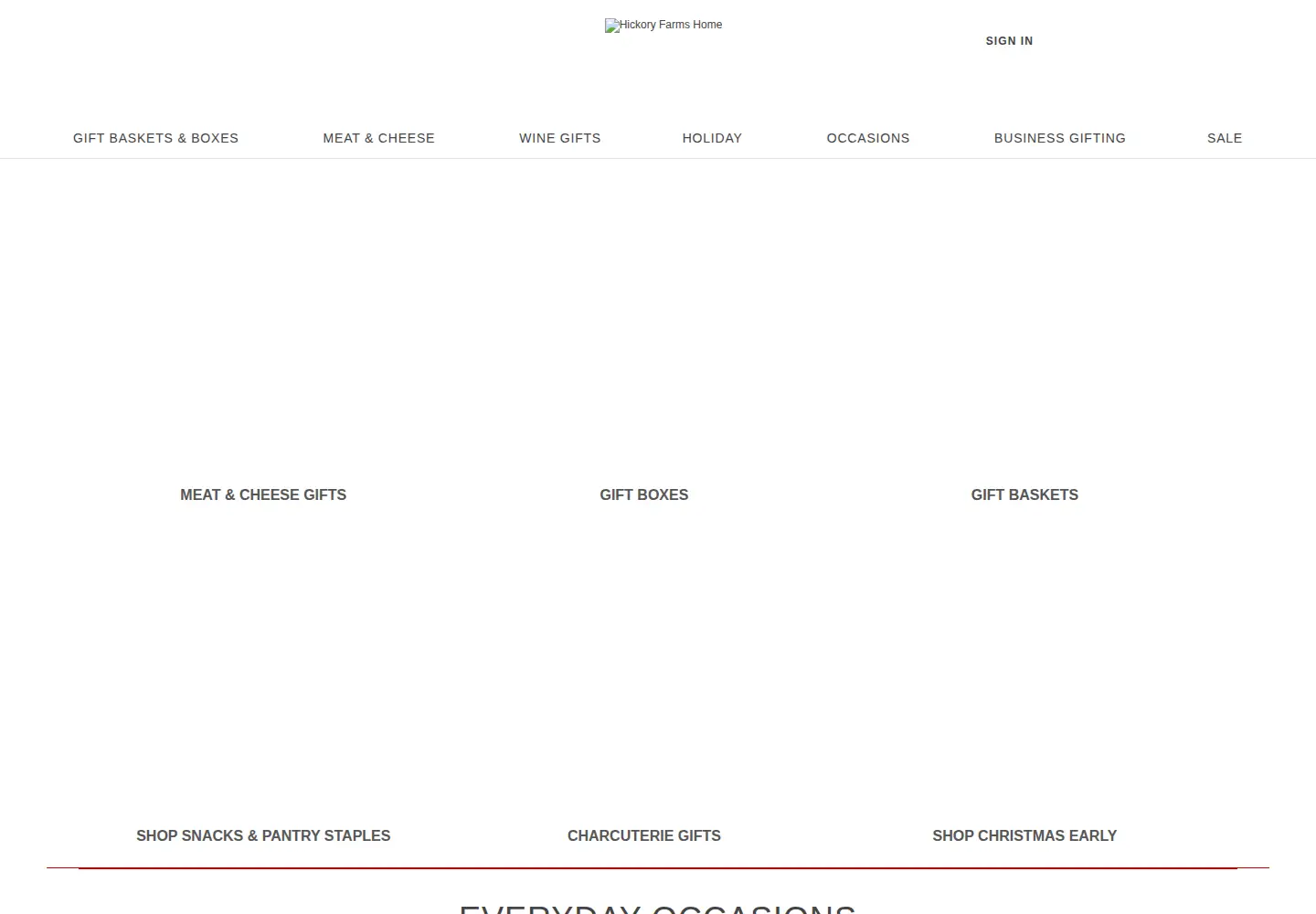 Screenshot of hickoryfarms.com