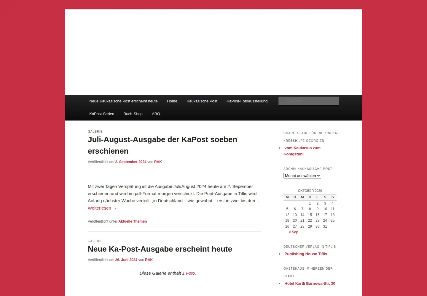 Screenshot of kaukasische-post.com