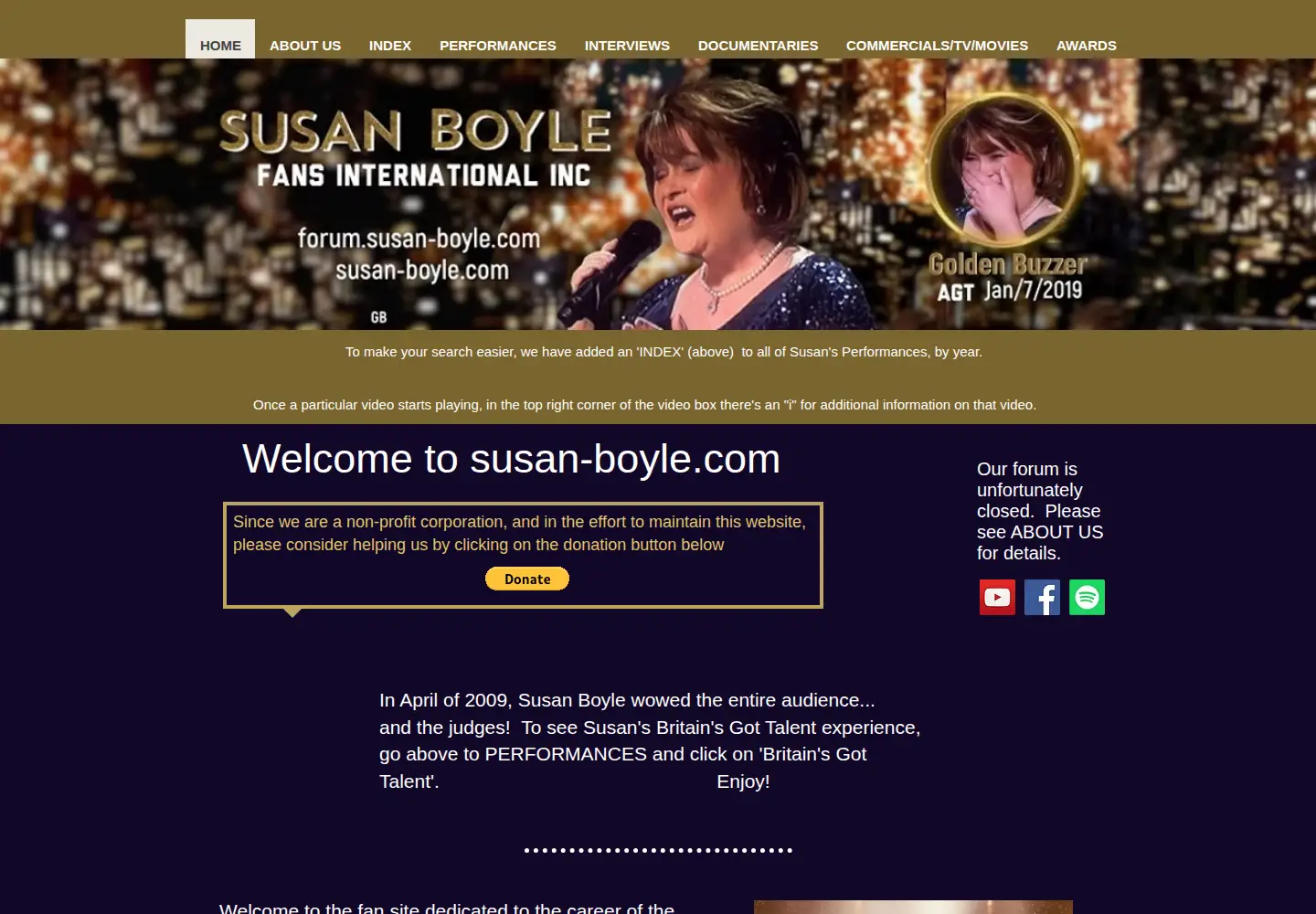 Screenshot of susan-boyle.com