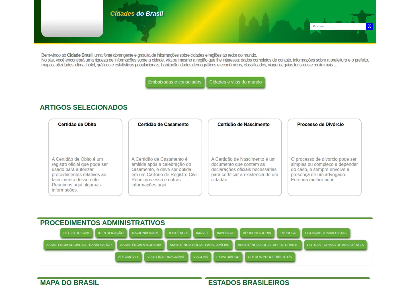 Screenshot of cidade-brasil.com.br