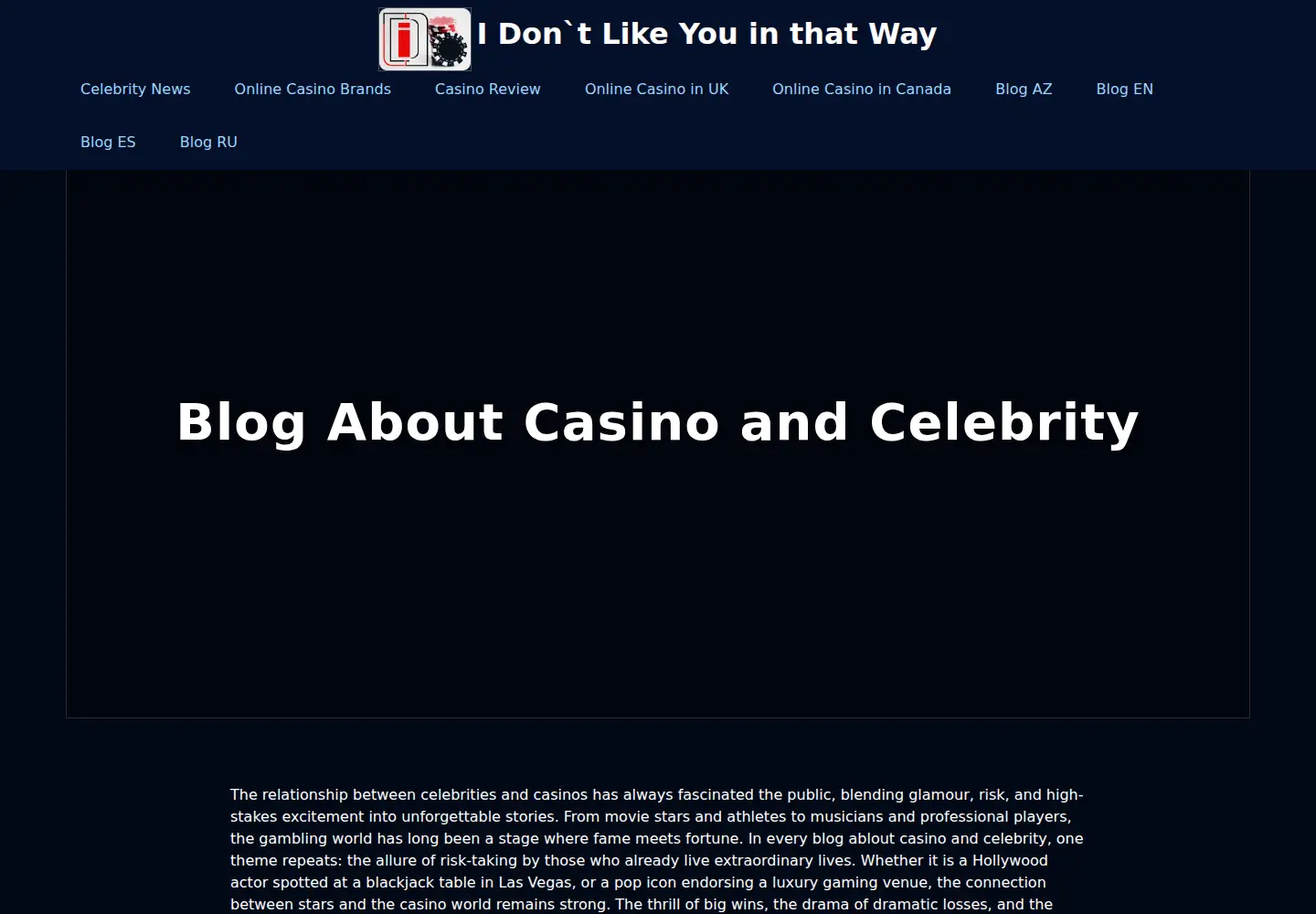 Screenshot of idontlikeyouinthatway.com