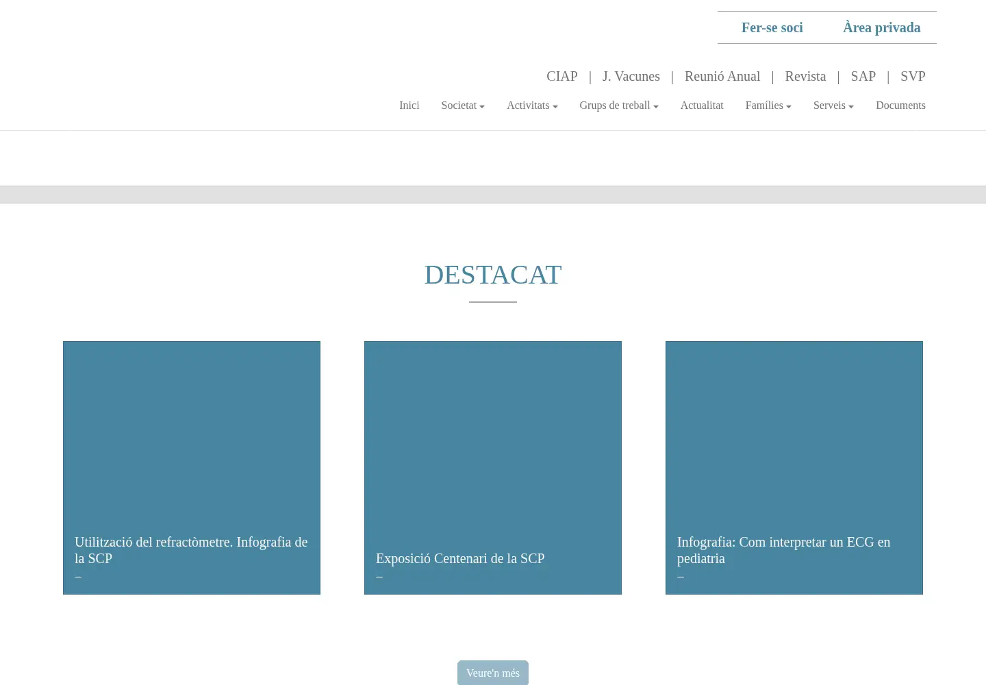 Screenshot of scpediatria.cat