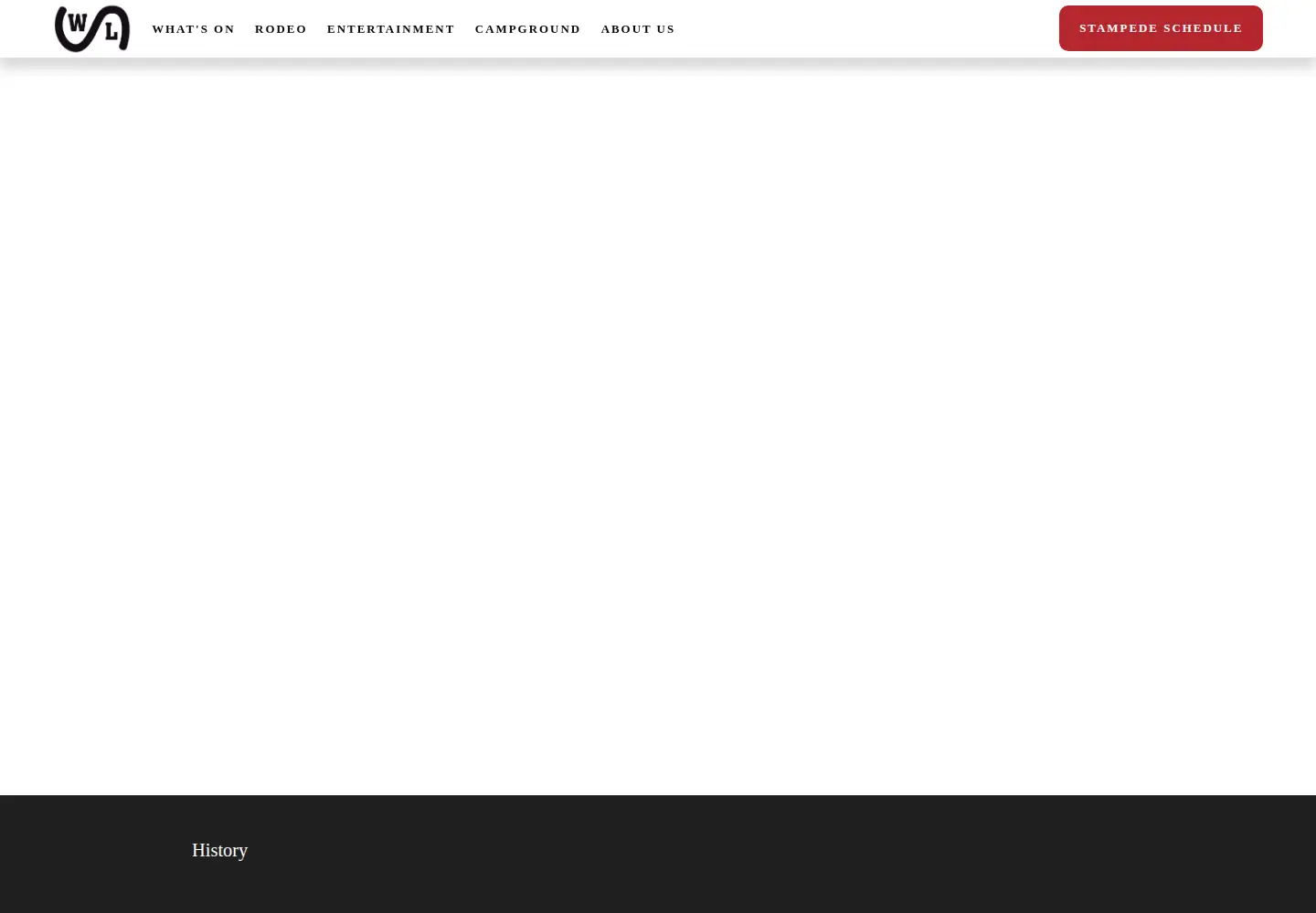 Screenshot of williamslakestampede.com