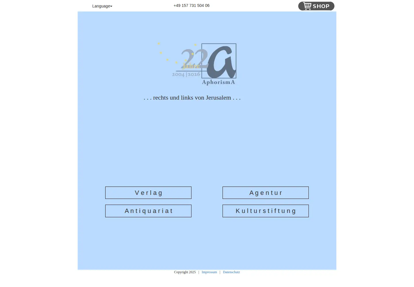 Screenshot of aphorisma.de