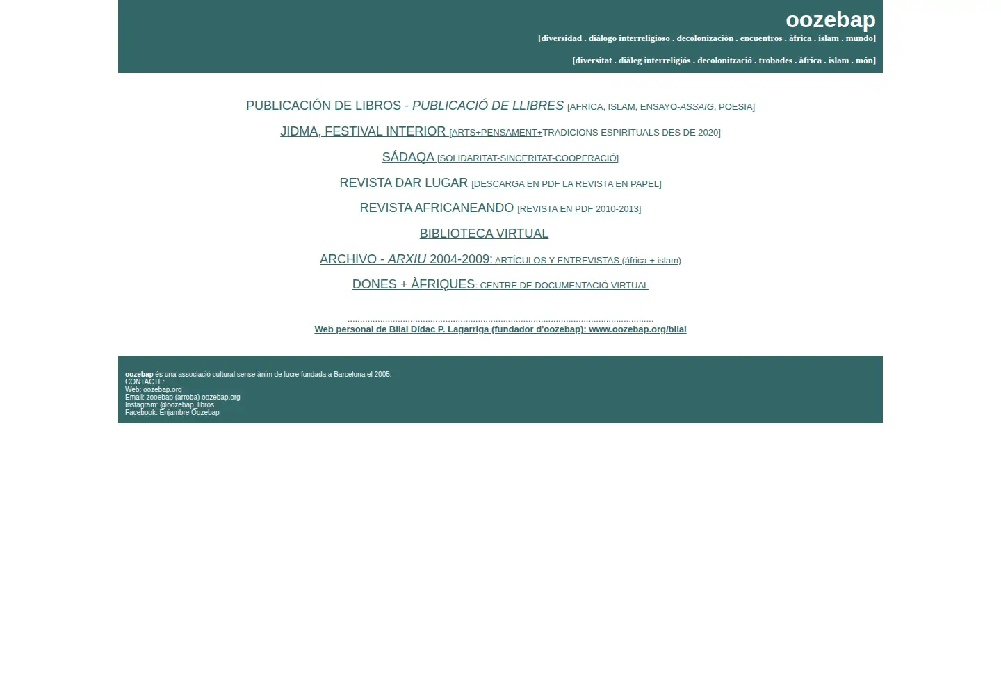 Screenshot of oozebap.org