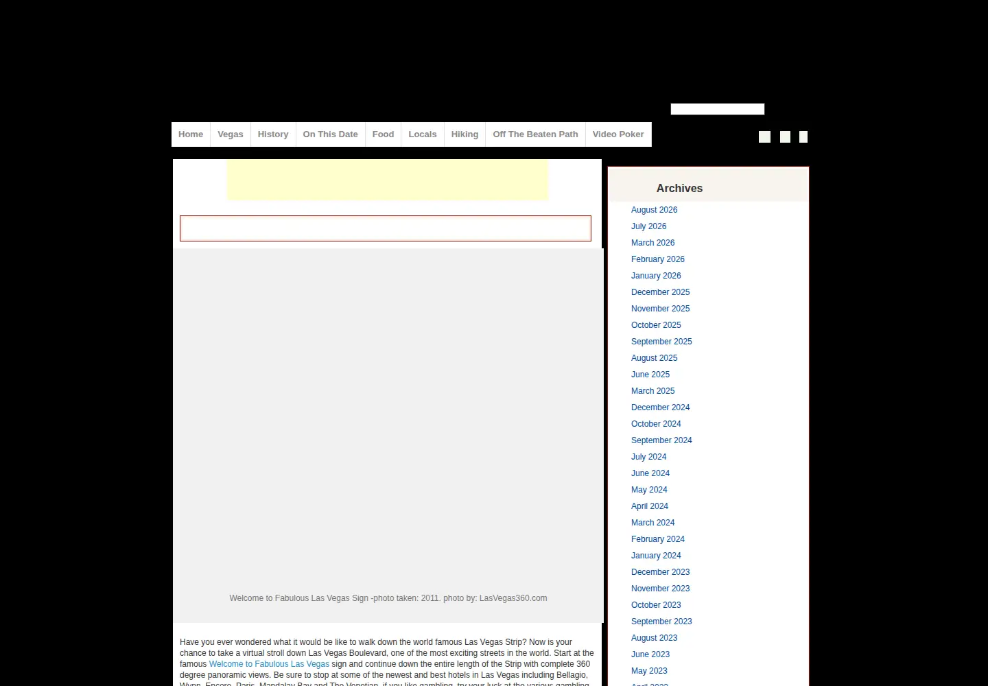 Screenshot of lasvegas360.com
